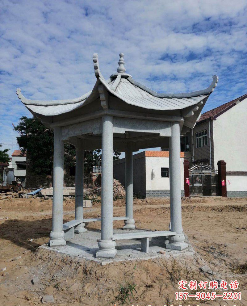 常州典雅大理石凉亭雕塑