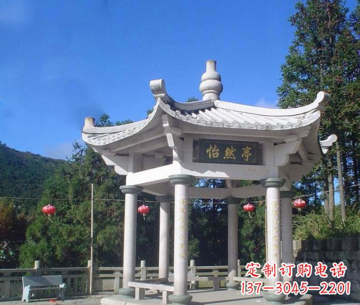 常州大理石凉亭石雕 (2)