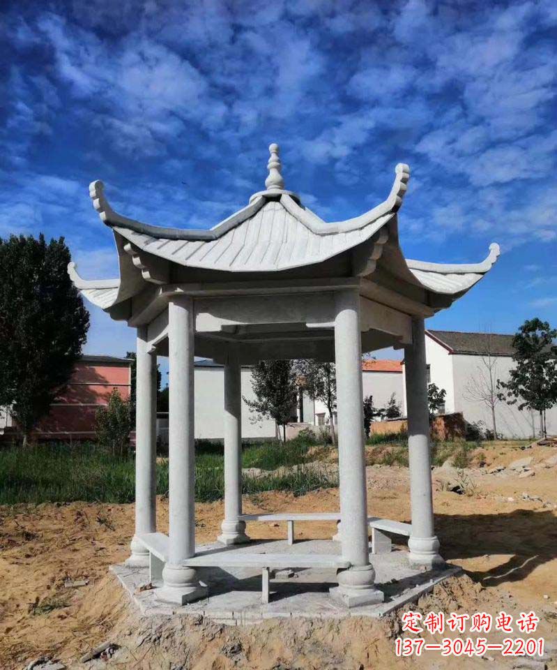 常州大理石凉亭雕塑1