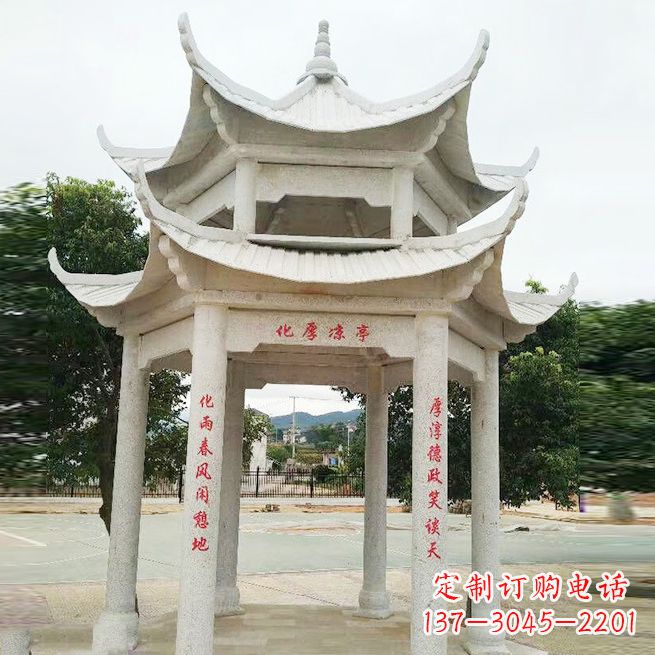 常州大理石凉亭双层