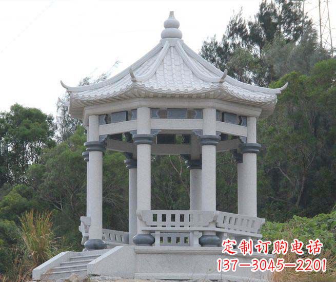 常州大理石六角石雕凉亭