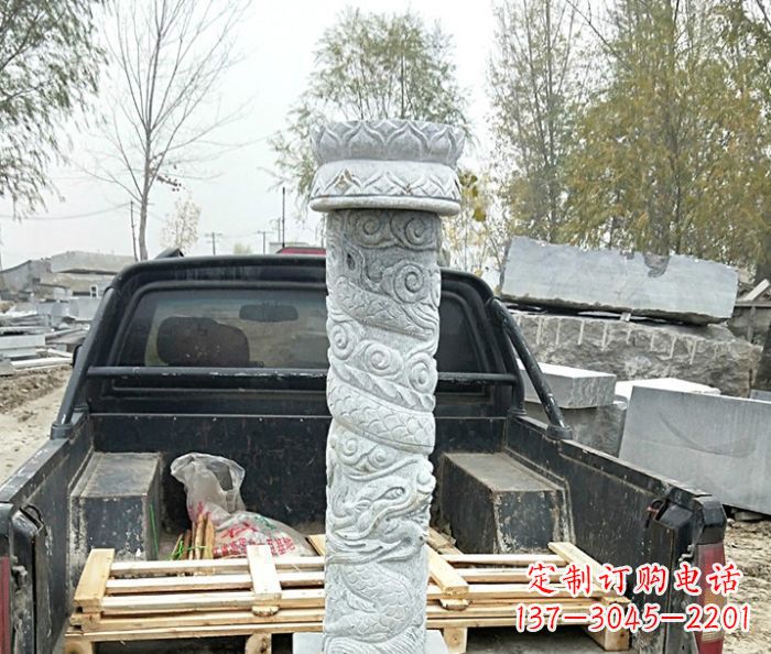 常州大理石盘龙柱石雕