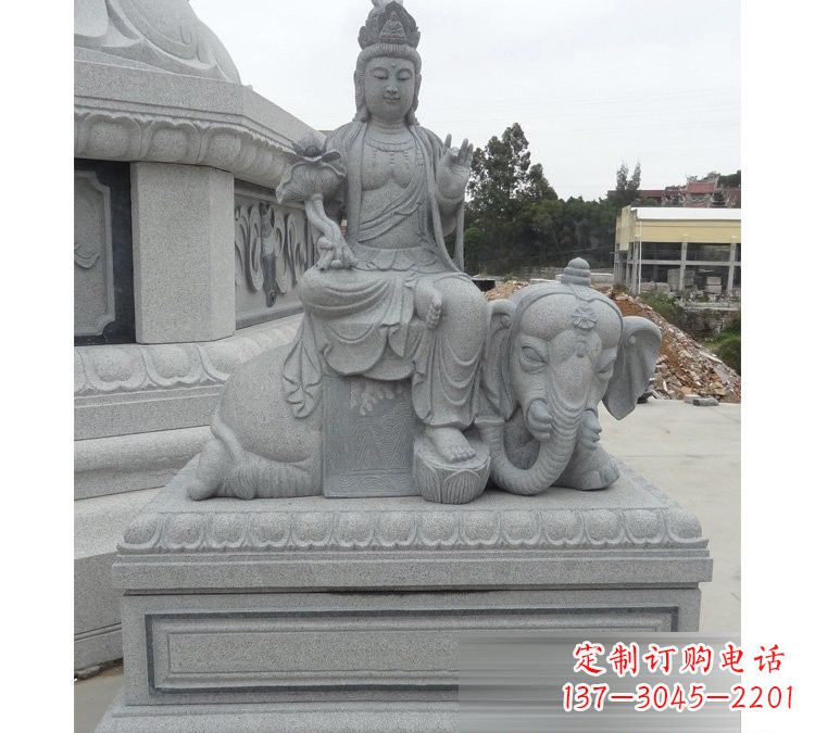 常州精雕细琢的大理石普贤菩萨雕塑
