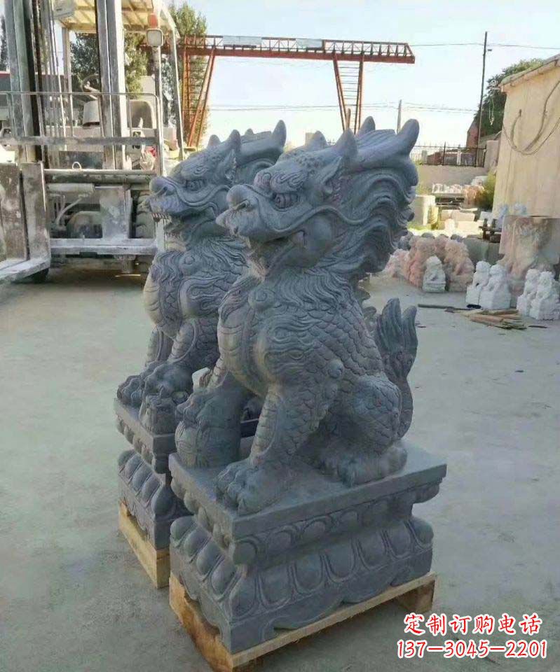 常州精美大理石麒麟雕塑
