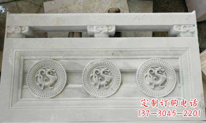 常州精美青龙石浮雕栏板雕塑
