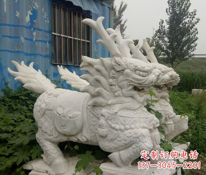 常州精美的大理石麒麟雕塑