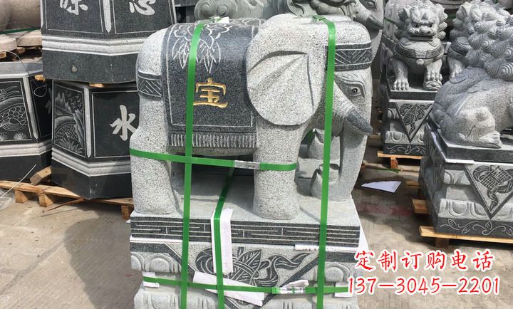常州大理石大象门口石雕