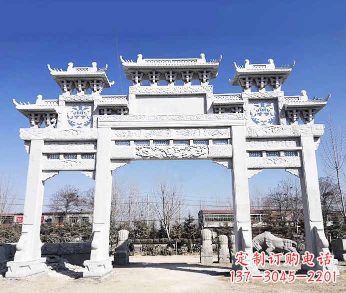 常州大理石牌坊石雕定制