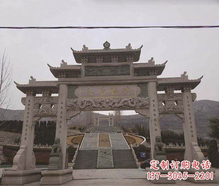 常州大理石牌坊石雕,精美别致,艺术魅力无限