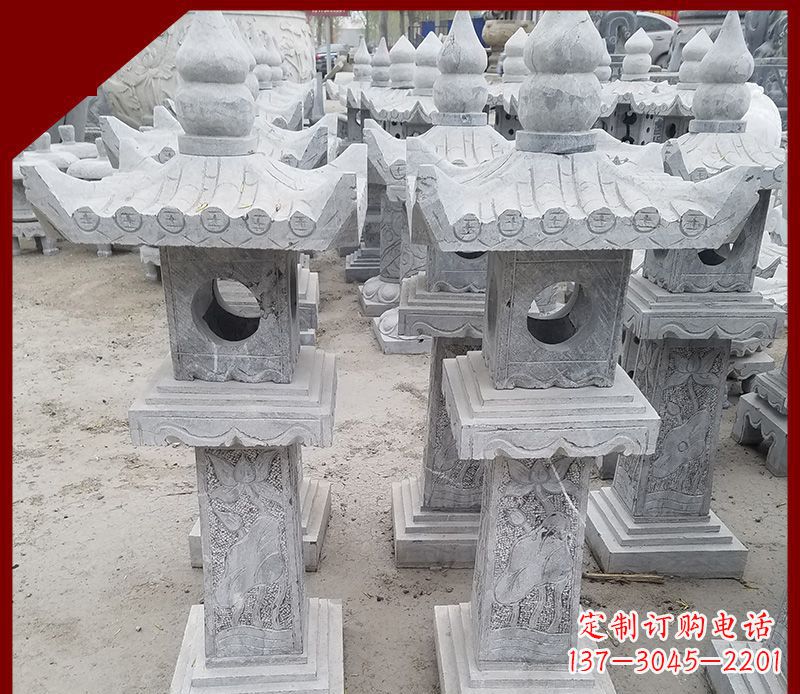 常州大理石石灯笼寺庙石雕 (2)