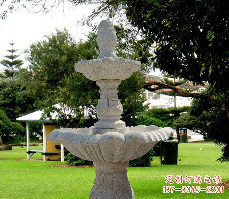 常州大理石双层喷泉雕塑,精美绝伦