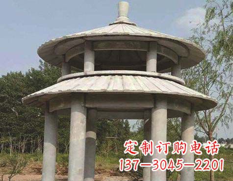常州大理石双层圆顶凉亭石雕