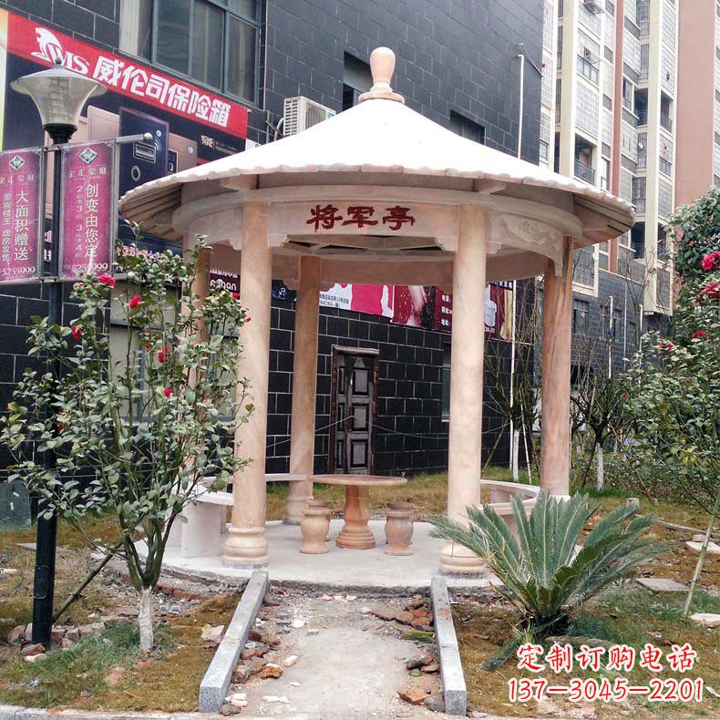 常州精美大理石凉亭雕塑
