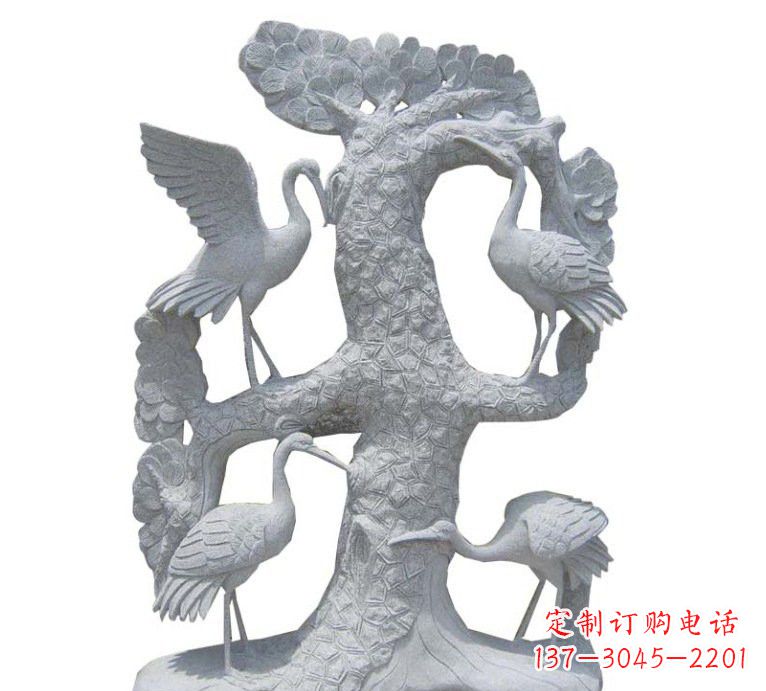 常州精美大理石松树雕塑