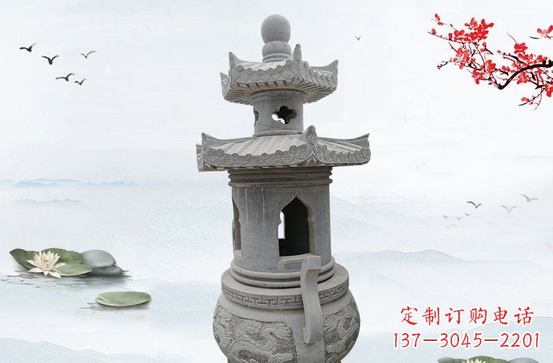 常州精美工艺石香炉雕塑