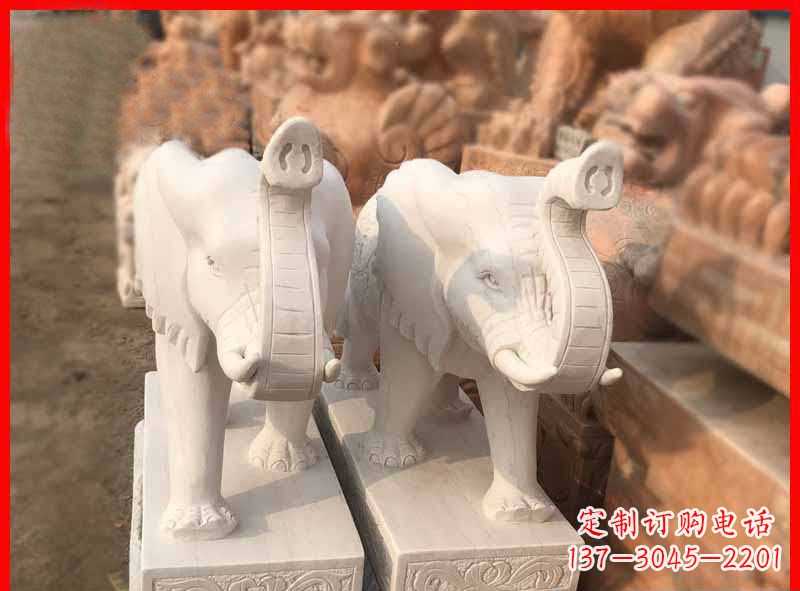 常州产品名称大理石小象招财石雕