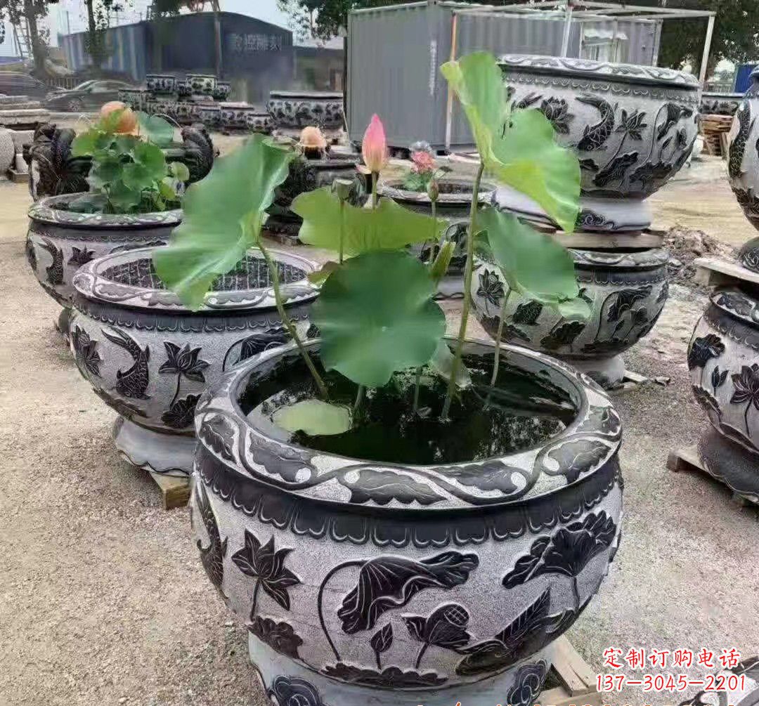 常州大理石鱼缸雕塑