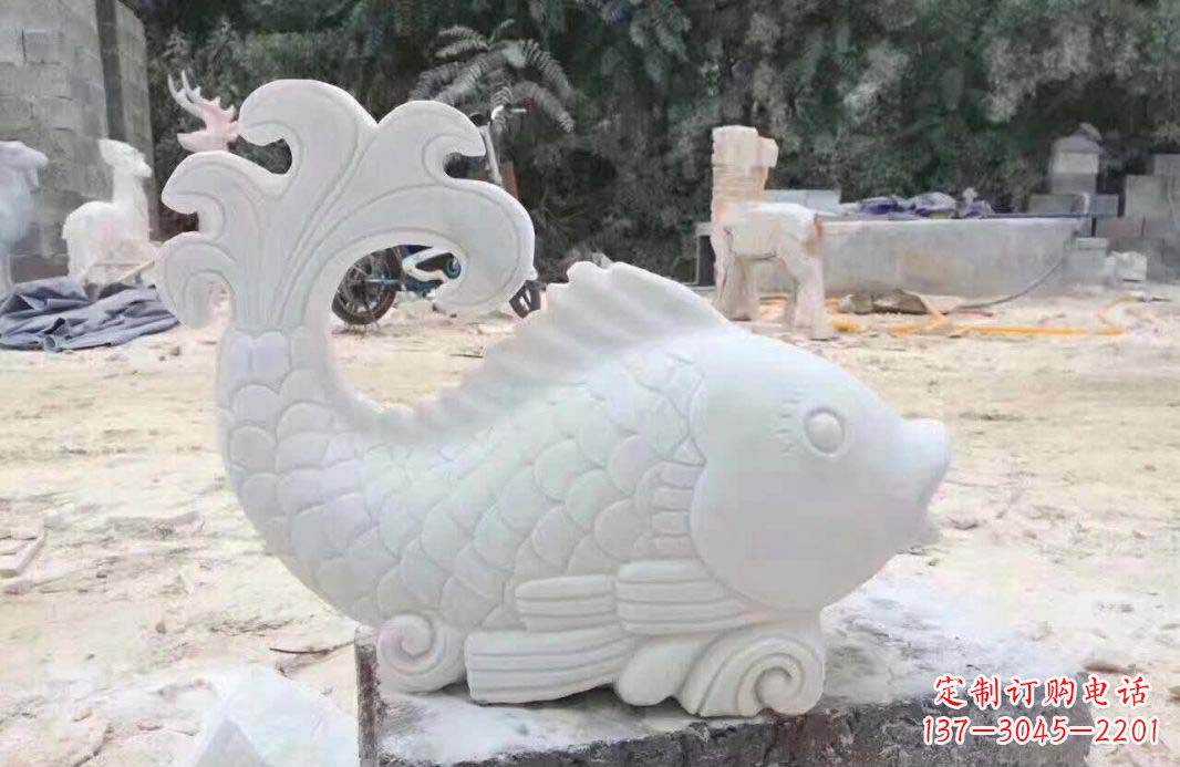 常州大理石鱼喷泉雕塑