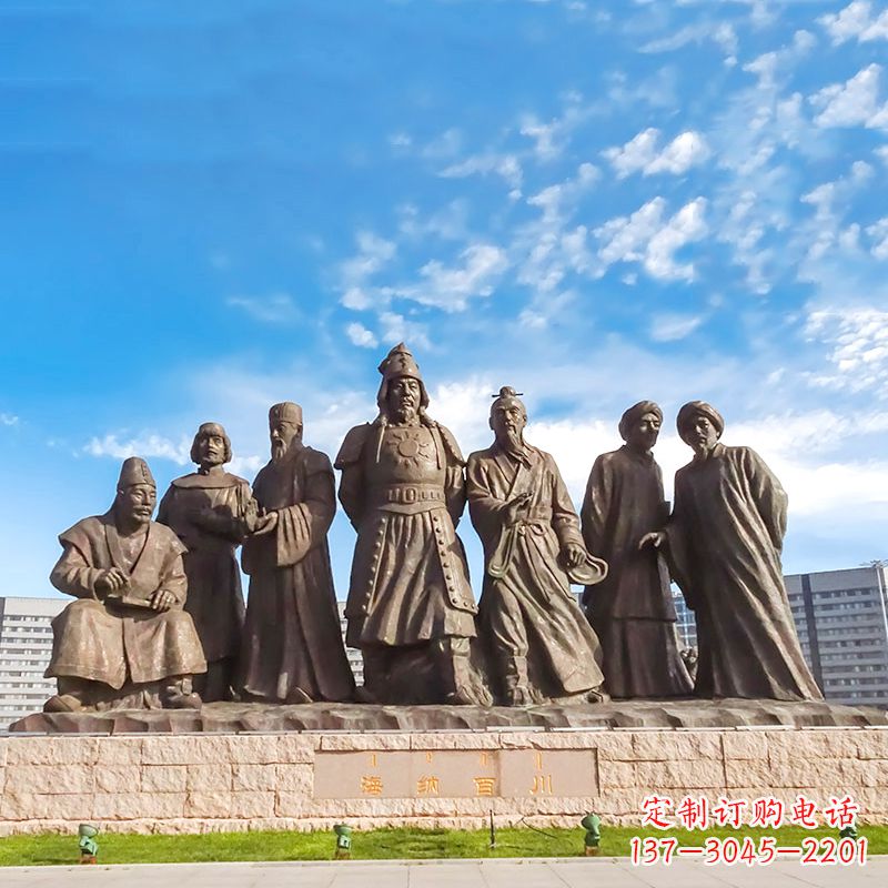 常州大蒙古国建立者成吉思汗情景景观雕塑景区园林历史名人雕像