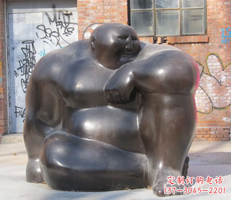 常州铜雕大胖子男人雕塑