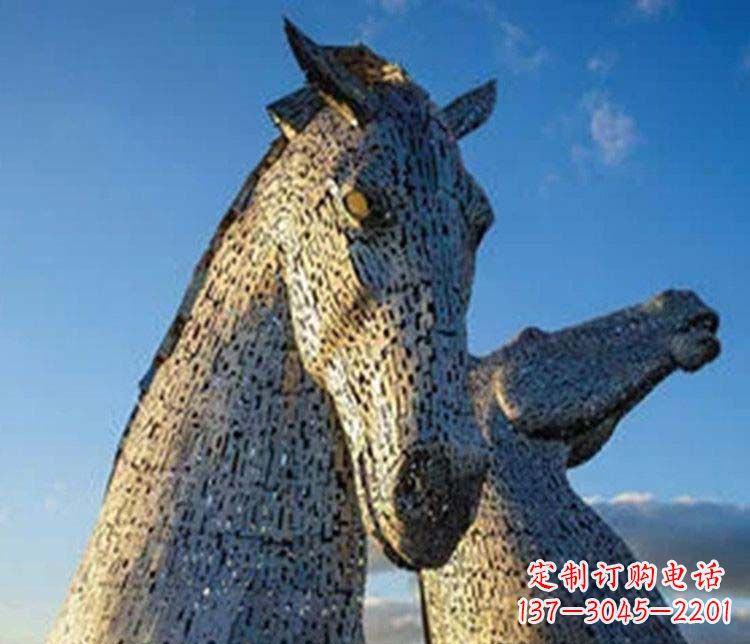 常州大型不锈钢抽象马雕塑