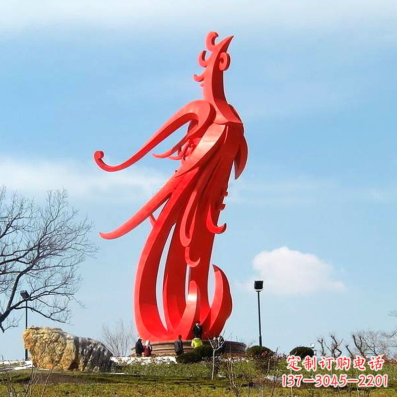 常州凤凰不锈钢雕塑,增添景区魅力