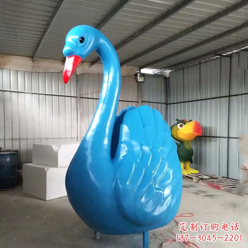常州大型彩绘天鹅雕塑