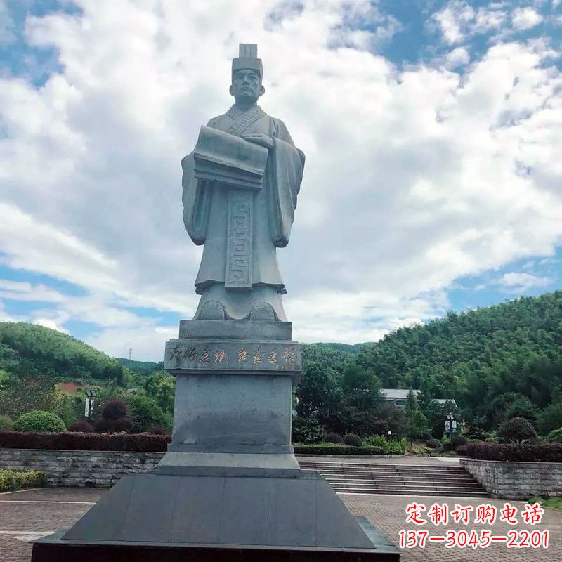 常州大型蔡伦石雕像-景区广场历史文化名人雕塑
