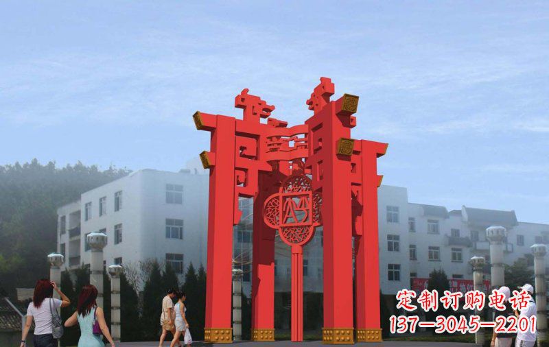 常州不锈钢灯笼雕塑