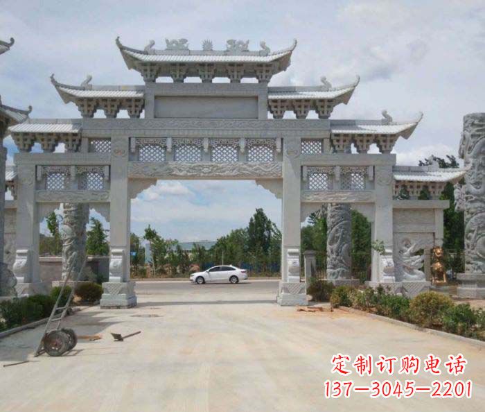 常州大型村口牌坊石雕