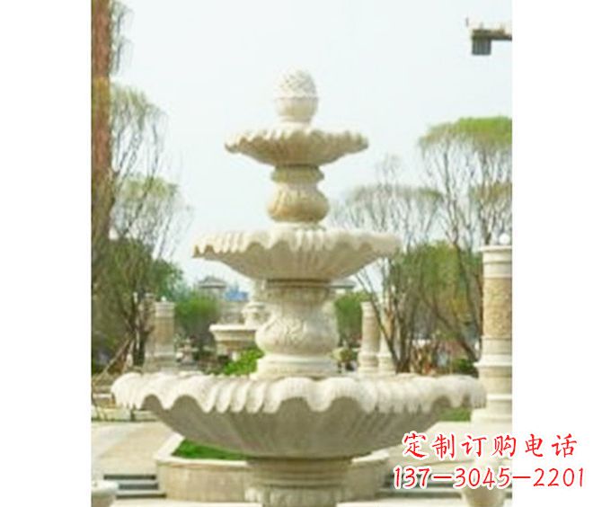 常州圆润线条的精美喷泉石雕