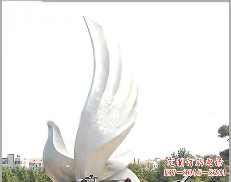 常州大型不锈钢雕塑和平鸽护航