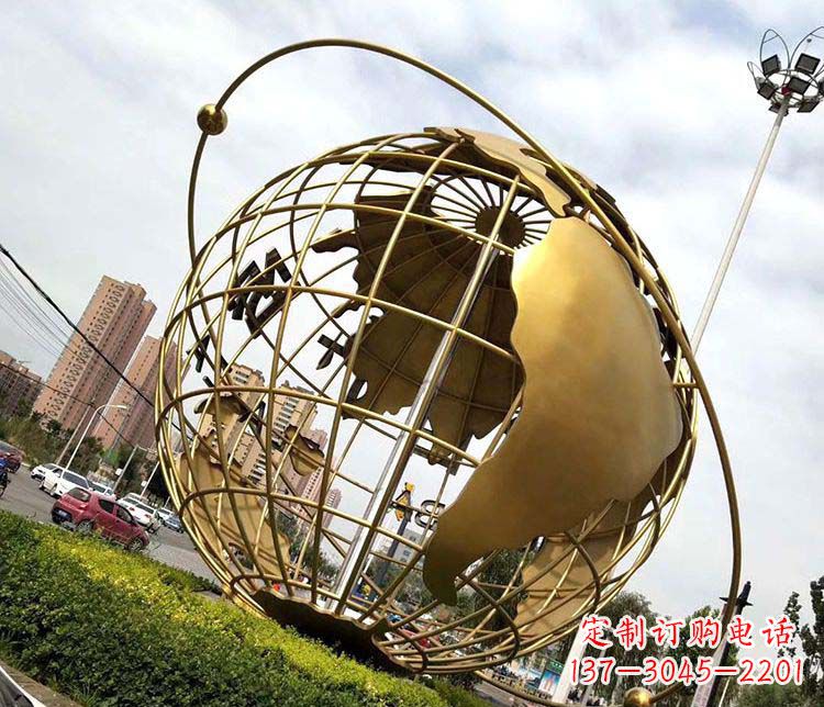 常州地球仪不锈钢雕塑拓宽视野,致敬世界