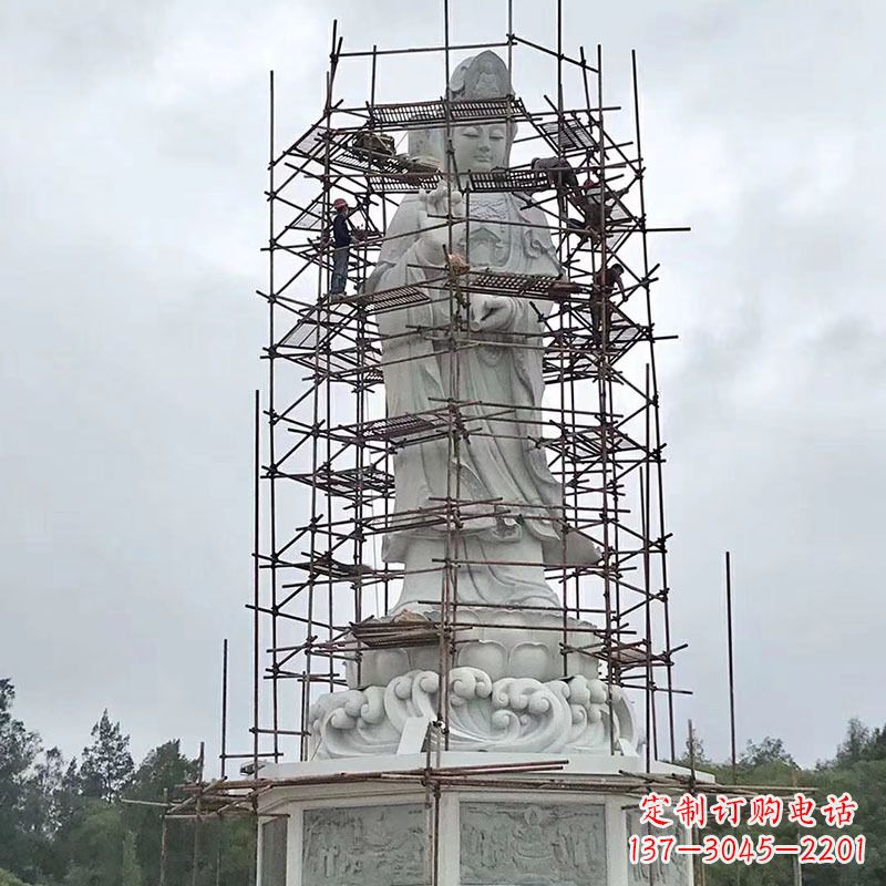 常州大型汉白玉观音菩萨石雕
