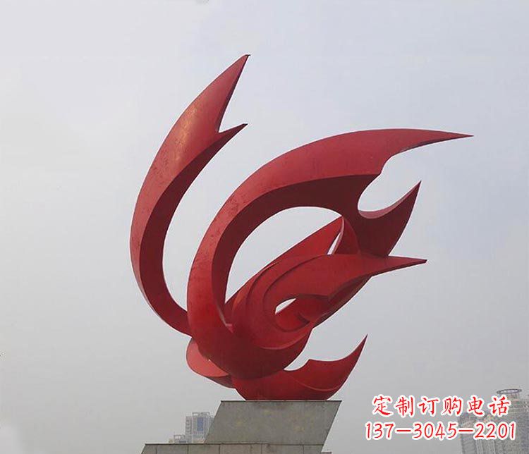 常州大型不锈钢凤凰雕塑