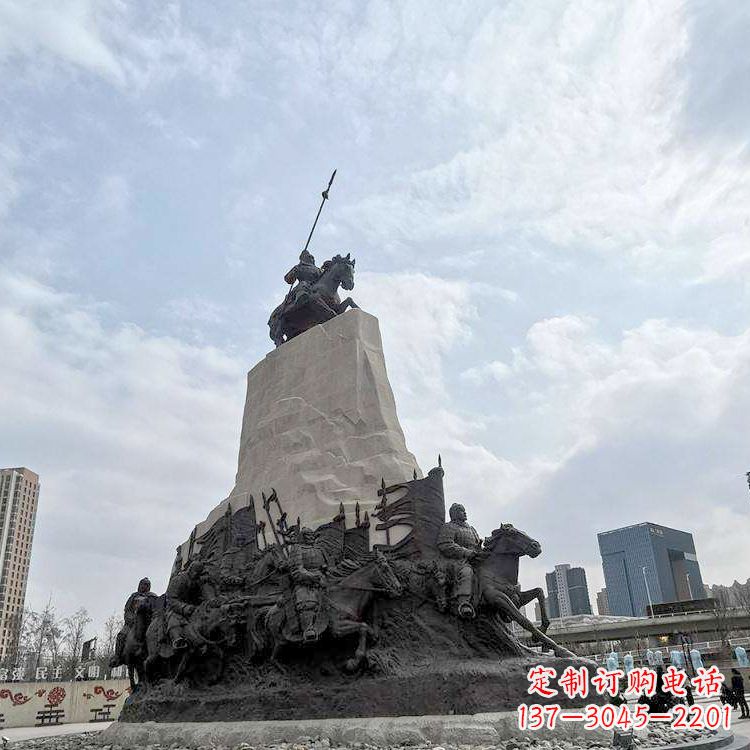 常州大型霍去病景观雕塑-中国历史名人西汉名将石雕像