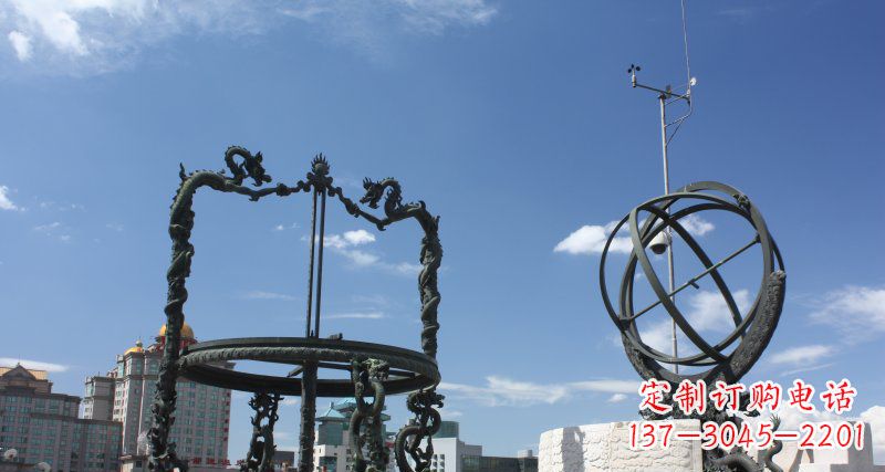 常州大型浑天仪广场景观铜雕
