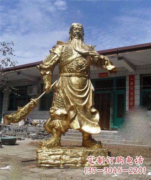 常州精美大型立式关公铜雕