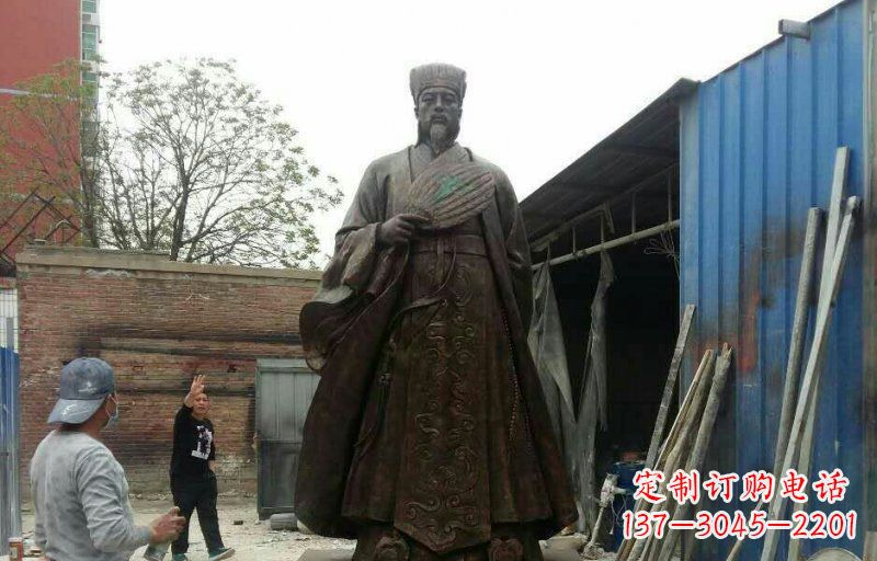 常州典雅大型立式诸葛亮铜雕