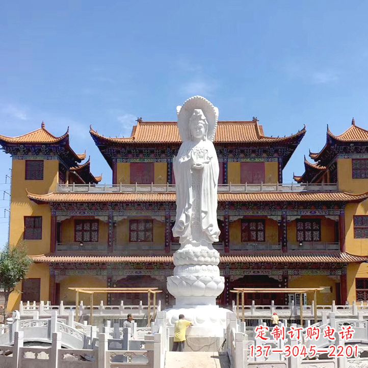 常州精美汉白玉观音石雕塑