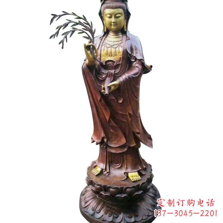 常州高贵优雅的观音铜雕塑