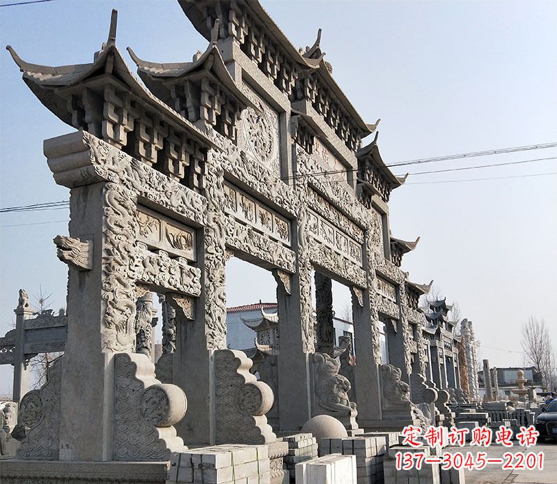 常州中国古典牌坊石雕定制