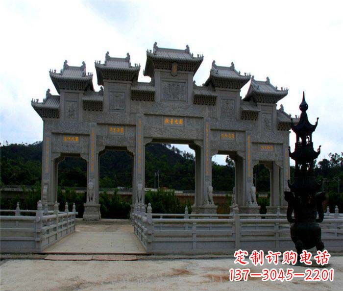 常州大型五门石雕牌坊