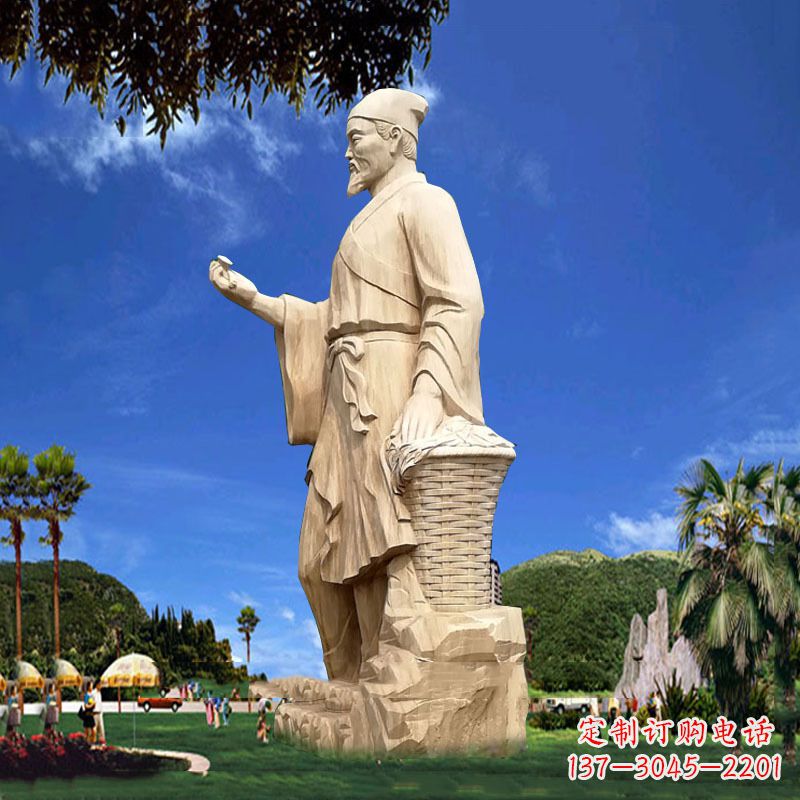 常州传承万古神医药圣李时珍精美石雕像