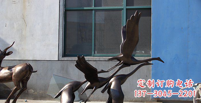 常州大雁飞翔铸铜雕塑