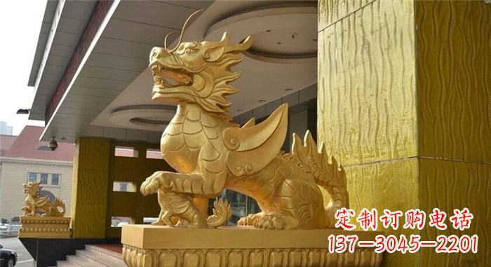 常州精美麒麟铜雕,展现神秘之美