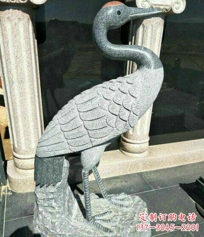 常州传统工艺精雕丹顶鹤雕塑