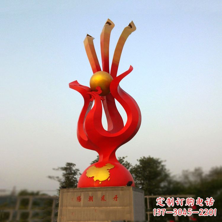 常州精美不锈钢凤凰雕塑