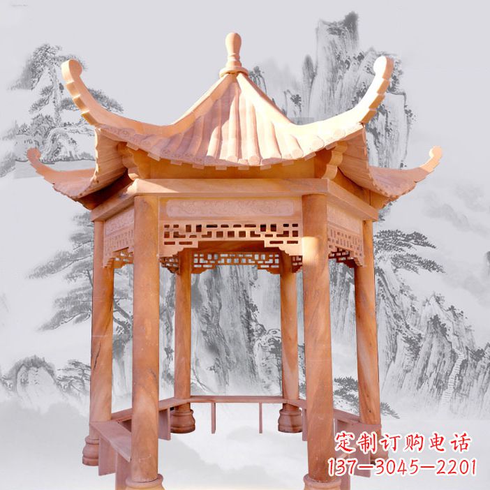 常州优雅大理石雕刻凉亭