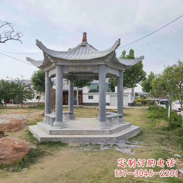 常州中领雕塑 | 六角石凉亭公园雕塑